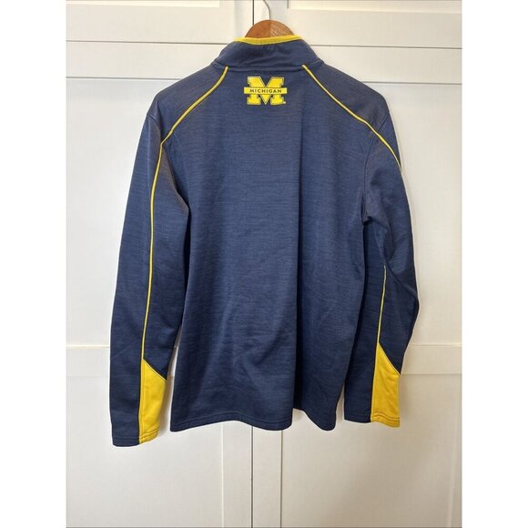 Colosseum University Michigan Wolverines 1/4 Zip Shirt Top Mens Medium Blue - Picture 9 of 9